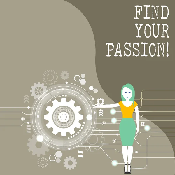 Conceptual hand writing showing Find Your Passion. Business photo showcasing encourage showing find their dream. — Stock Photo, Image