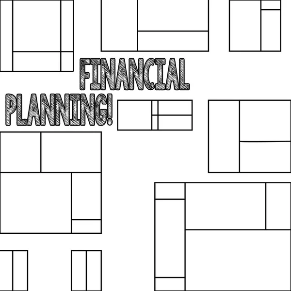 Texto manuscrito Planejamento Financeiro. Conceito significado Estratégia de Planejamento Contábil Analisar . — Fotografia de Stock