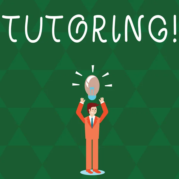 Segno di testo che mostra Tutoraggio. Foto concettuale Mentoring Insegnamento Insegnamento Preparazione Sostegno Dare lezioni . — Foto Stock