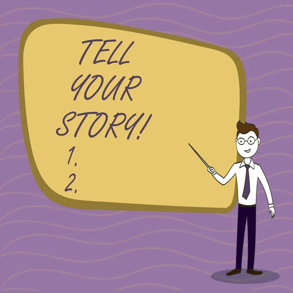 Scrivere testi a mano Racconta la tua storia. Concetto significa esprimere i tuoi sentimenti Narrando scrivere la tua biografia . — Foto Stock