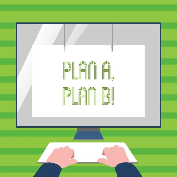 Word writing text Plan A Plan B. Business concept for Strategic Solutions Ideas Paths to follow to choose from. — Stock Photo, Image