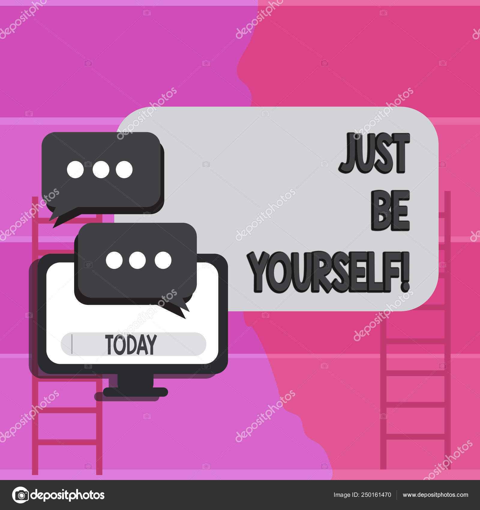 Writing Note Showing Just Be Yourself Business Photo - 