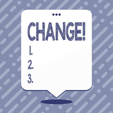 Metin işareti değişikliği gösteriliyor. Kavramsal fotoğraf değiştirme ayarlama saptırma gözden geçirme geçiş değişiklik.