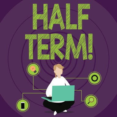 Kavramsal el yarıyıl tatili gösterilen yazma. İş fotoğraf metin kısa tatil dönemleri öğretim yılı ortasında ayrılmıştır.