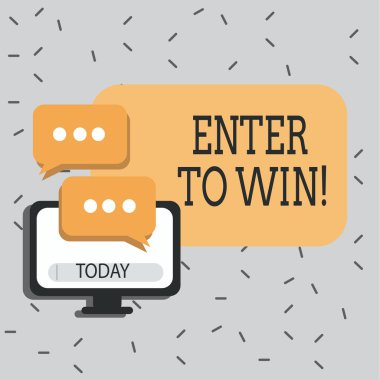 Kazanmak için girin gösterilen metin işareti. Kavramsal Fotoğraf Ödülü ödül şans Giveaway bir Web sitesi ziyaret ettiğiniz için verilen Ödülü.