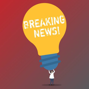 Breaking News gösterilen metin işareti. Kavramsal fotoğraf güncelleme basın raporu en son bilgiler.