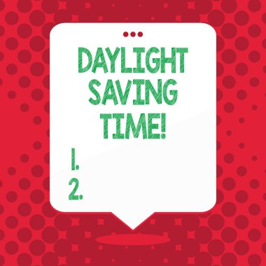 El yazısı metin yaz saati. Elektrik kaydetmek için yaz aylarında saatler ilerleyen kavram anlam.