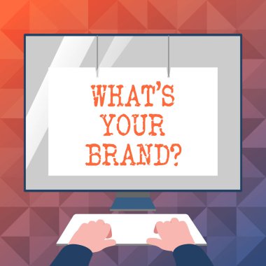 Ne S Your Brandquestion gösterilen metin işareti. Kavramsal fotoğraf slogan veya logo reklam pazarlama hakkında soran.