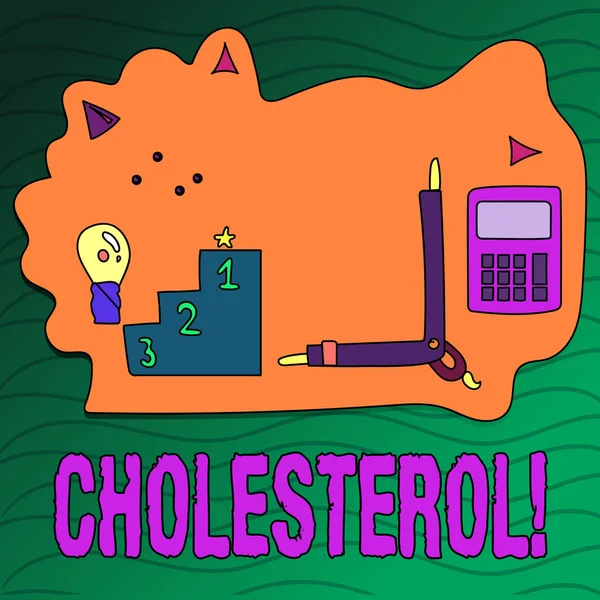 A kézírás szöveg írása koleszterin. Koncepció, azaz alacsony sűrűségű Lipoprotein magas sűrűségű Lipoprotein kövér túlsúly. — Stock Fotó