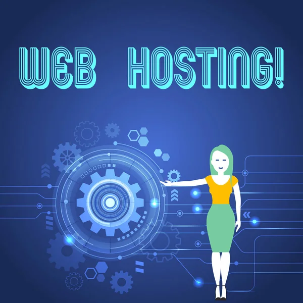 Handschrift Text Web-Hosting. Konzept bedeutet Serverservice, der es jemandem ermöglicht, eine Webseite zugänglich zu machen. — Stockfoto