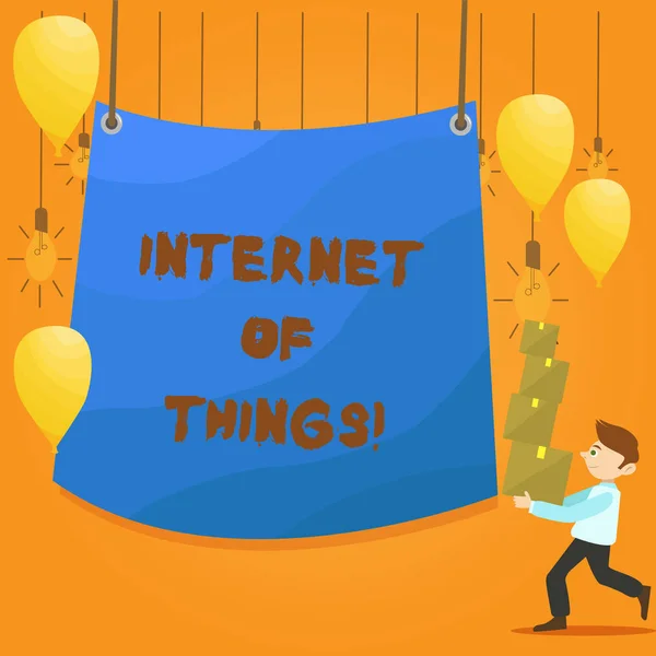 Texto de escrita de palavras Internet Of Things. Conceito de negócio para inovação Globalização Digital Electronics Connectivity . — Fotografia de Stock