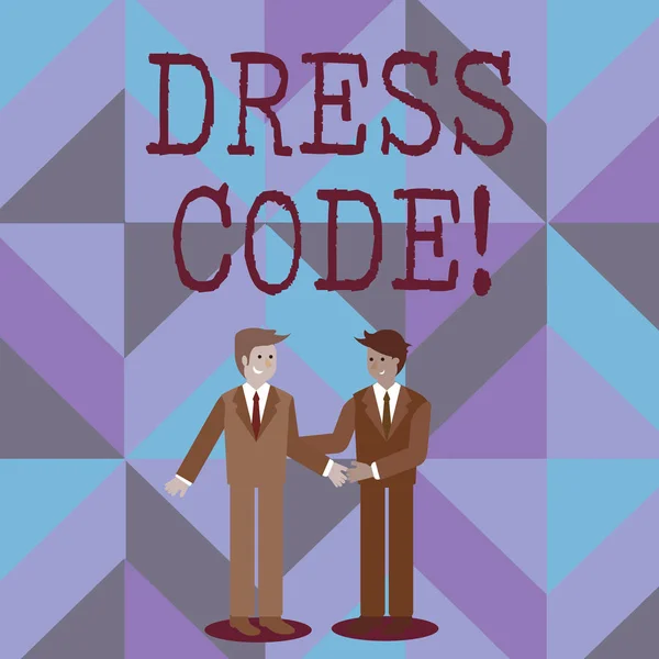 Parola di scrittura testo Dress Code. Business concept per Regole di cosa puoi indossare e non a scuola o a un evento . — Foto Stock