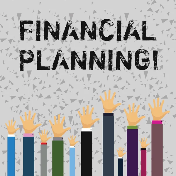 Ordet skriva text finansiell planering. Affärsidé för redovisning planering strategi analysera. — Stockfoto