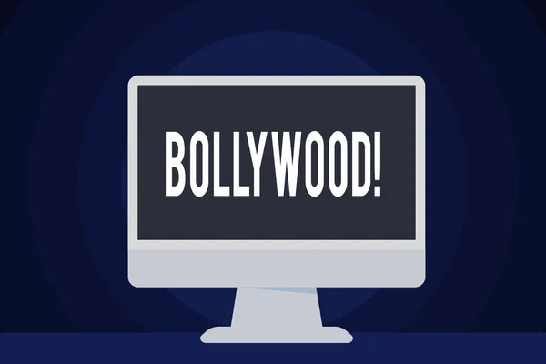 Tanda teks menunjukkan Bollywood. Foto konseptual Hollywood Movie Film Entertainment Cinema . — Stok Foto