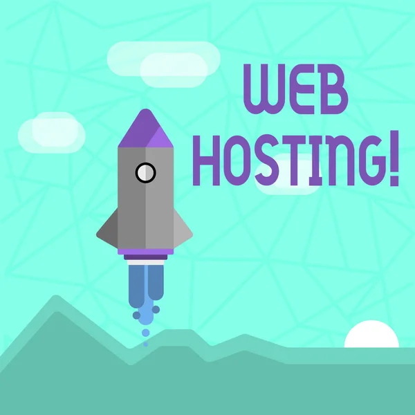 Writing note showing Web Hosting. Business photo showcasing Server service that allows somebody to make website accessible.