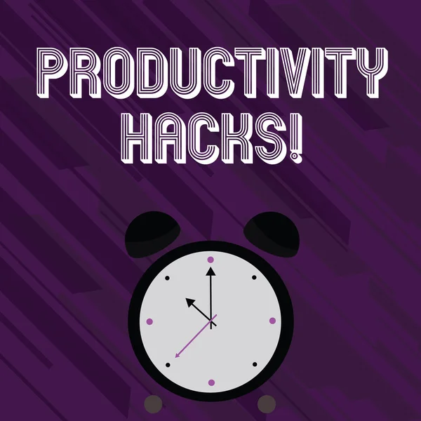 Word writing text Productivity Hacks. Business concept for Hacking Solution Method Tips Efficiency Productivity. — Stock Photo, Image