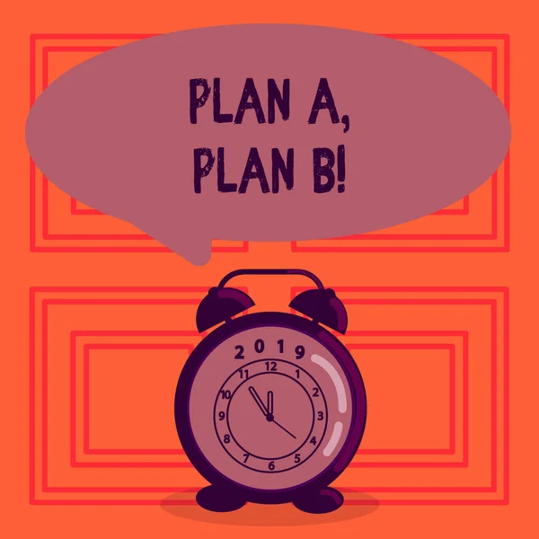 Text sign showing Plan A Plan B. Conceptual photo Strategic Solutions Ideas Paths to follow to choose from. — Stock Photo, Image