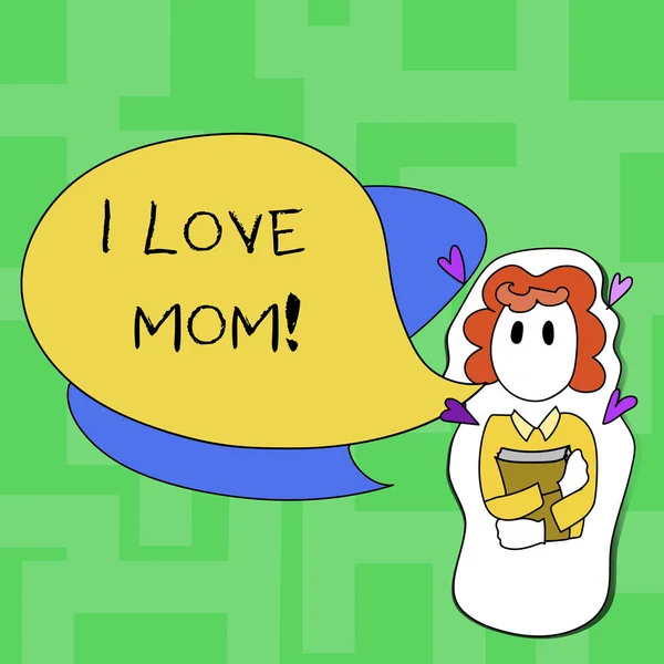 Text tecken visar jag Love mamma. Konceptuella foto bra känslor för sin egen mor ömhet. — Stockfoto