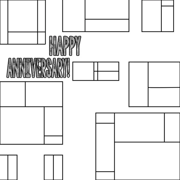 Handwriting text Happy Anniversary. Concept meaning Annual Special Milestone Commemoration. — Stock Photo, Image