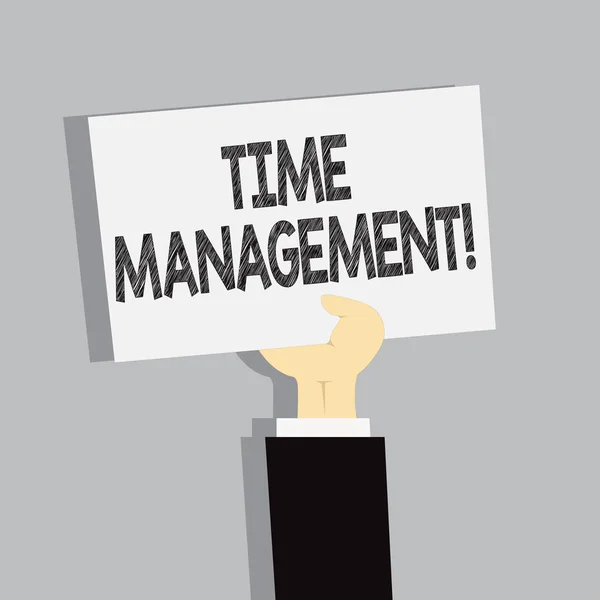 Word writing text Time Management. Business concept for Schedule Planned for Job Efficiency Meeting Deadlines. — Stock Photo, Image