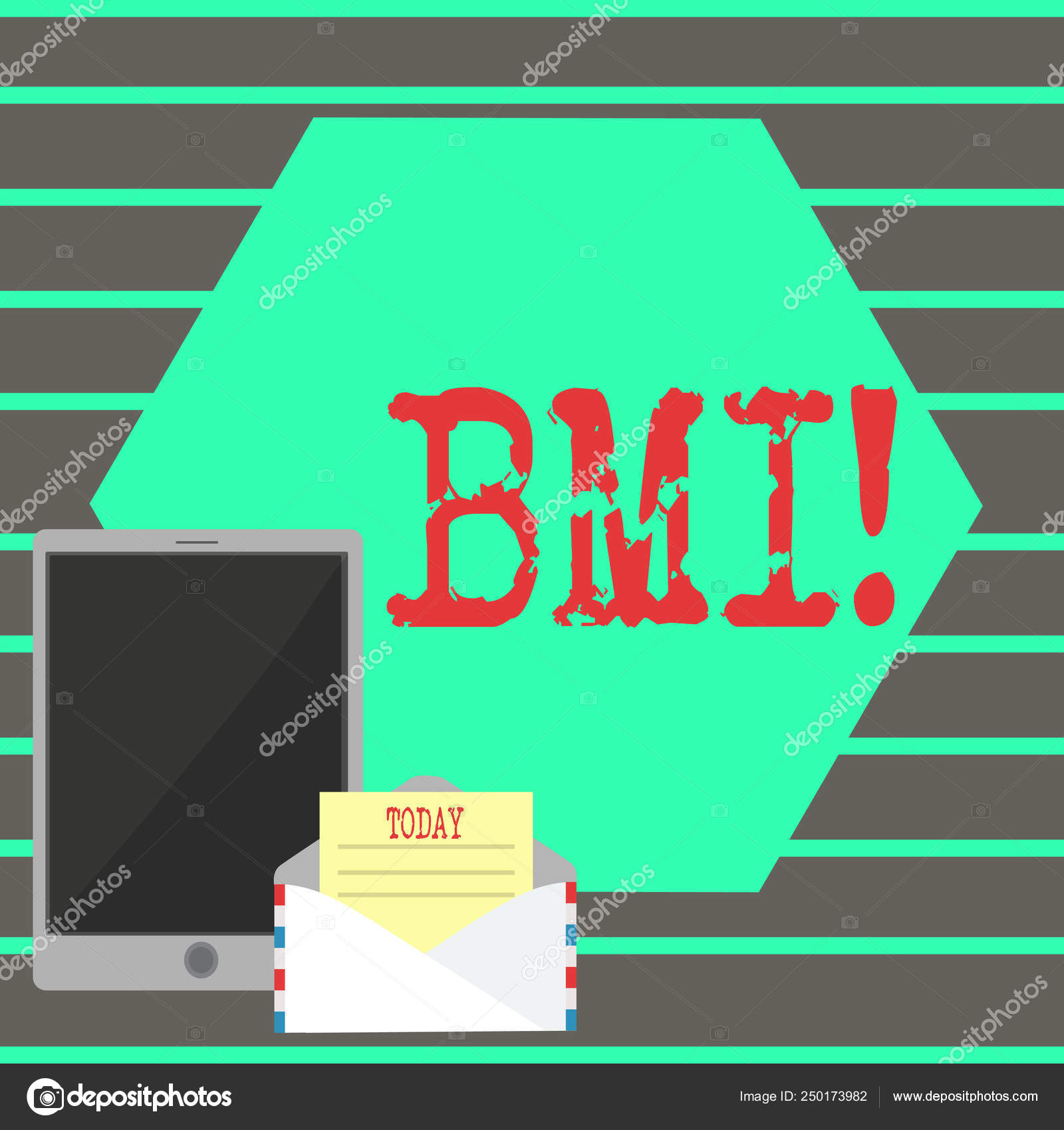 Text Sign Showing Bmi Conceptual Photo Body Mass Index Determines