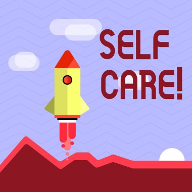 Kendine iyi bak yazma el yazısı metin. Kendinize verin koruma anlam kavramı tek tek kontrol kontrol.