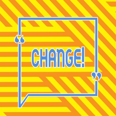 Kavramsal el değişiklik yazma. Değiştirme ayarlama saptırma gözden geçirme geçiş değişiklik vitrine iş fotoğraf.