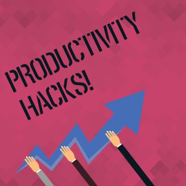 Metin Verimlilik Hacks yazılı kelime. İş kavramı çözüm yöntemi ipuçları verimliliği verimlilik kesmek için.