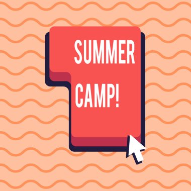 Word yazı metni yaz kampı. İş kavramı yer nerede çocuklar tatil aktiviteleri yapmak için.