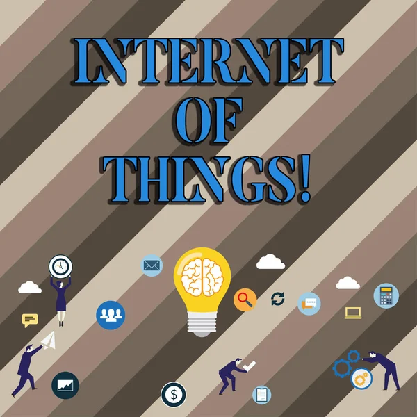 Conceptuele hand schrijven weergegeven: Internet Of Things. Zakelijke foto presentatie van innovatie globalisering digitale elektronica connectiviteit. — Stockfoto