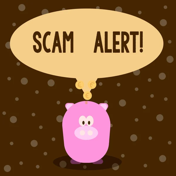 Word writing text scam alarm. Geschäftskonzept für Sicherheitswarnungen zur Vermeidung von Betrug oder Virenangriffen. — Stockfoto