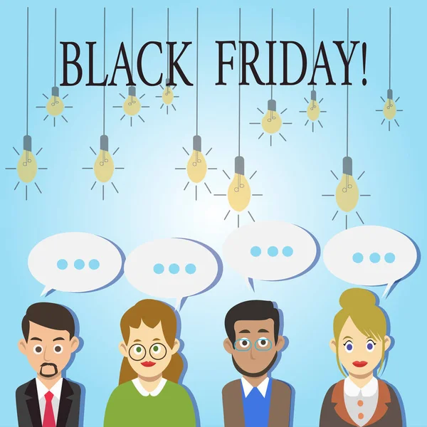 Texte écrit Black Friday. Concept d'entreprise pour les ventes spéciales après Thanksgiving Escomptes shopping Liquidation . — Photo