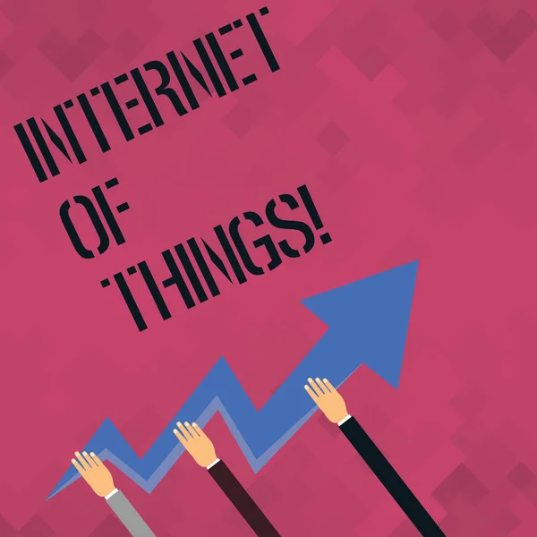 Wortschreiben Text Internet der Dinge. Geschäftskonzept für Innovation Globalisierung digitale Elektronik-Konnektivität. — Stockfoto