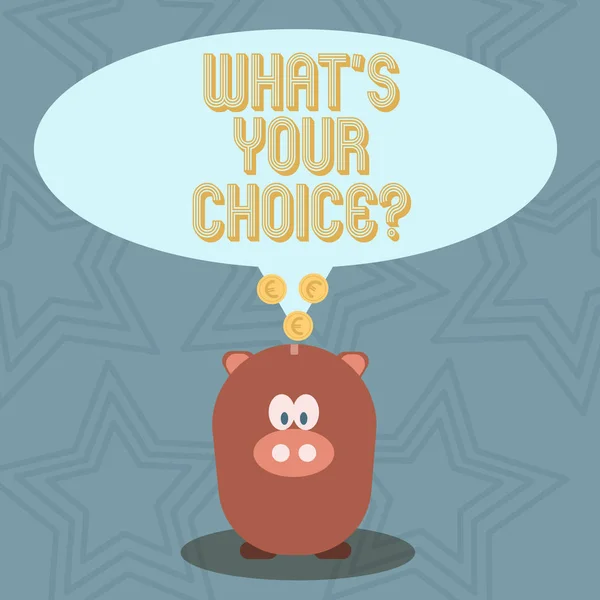 필기 텍스트 무엇 S 당신의 Choicequestion입니다. 옵션 결정 선호 의견 선호 의미 개념. — 스톡 사진