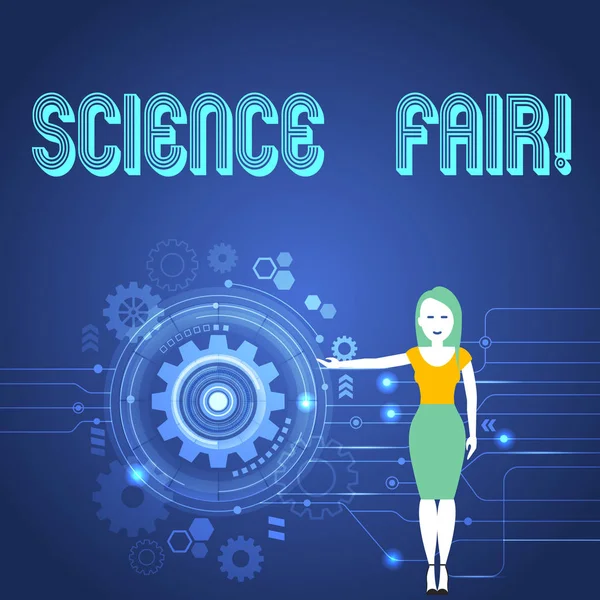 Handwriting text Science Fair. Concept meaning School competition where contestants present projects. — Stock Photo, Image