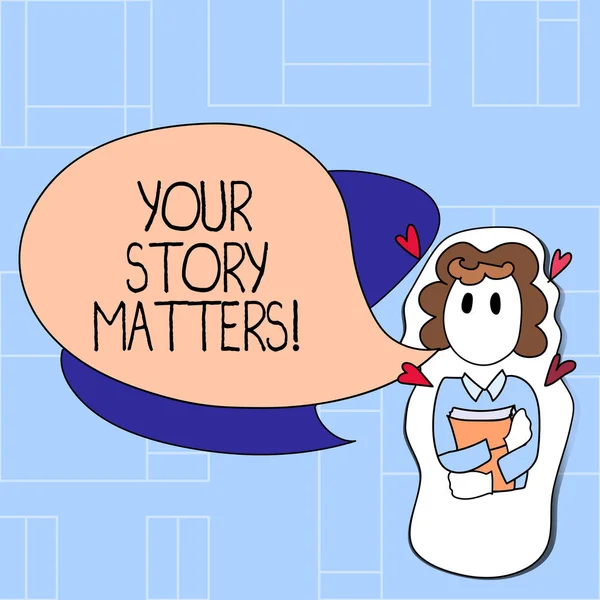Tekst pisma Your Story sprawach. Pojęcia, co oznacza, Podziel się swoim doświadczeniem pamiętnik wyrazić uczucia na piśmie. — Zdjęcie stockowe