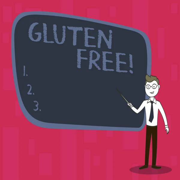 Текст от руки Gluten Free. Концепция означает диету с продуктами, не содержащими ингредиенты, такие как пшеница . — стоковое фото