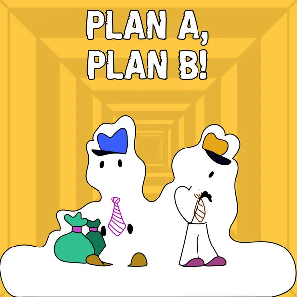 Writing note showing Plan A Plan B. Business photo showcasing Strategic Solutions Ideas Paths to follow to choose from. — Stock Photo, Image