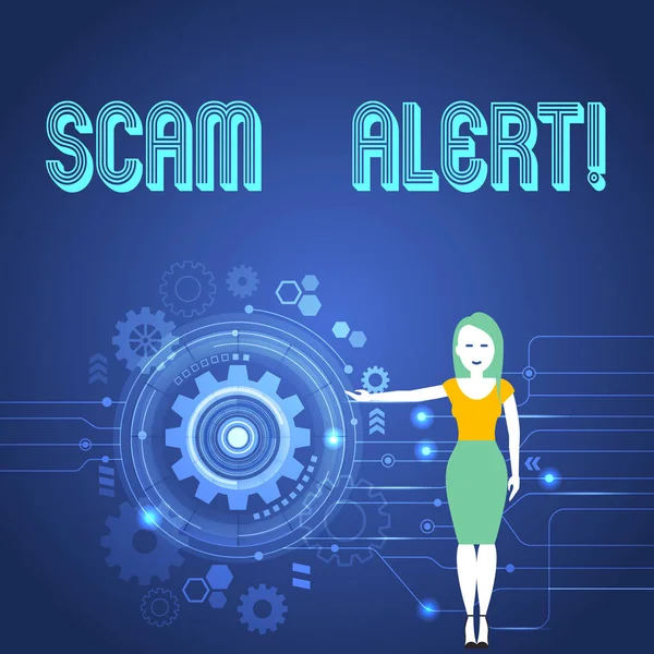 A kézírás szöveg fizeted Alert. Koncepció, azaz a biztonsági figyelmeztetést, hogy csalás, vagy vírus támadások elkerülése érdekében. — Stock Fotó