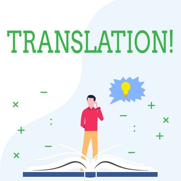 Escrita de mão conceitual mostrando Tradução. Foto de negócios mostrando Transformar palavras ou textos para outro idioma . — Fotografia de Stock