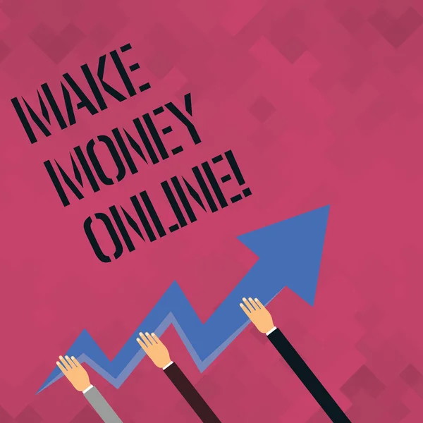 Make Money Online szöveg írása Word. Üzleti koncepció üzleti Ecommerce Ebusiness innováció Web technológia. — Stock Fotó