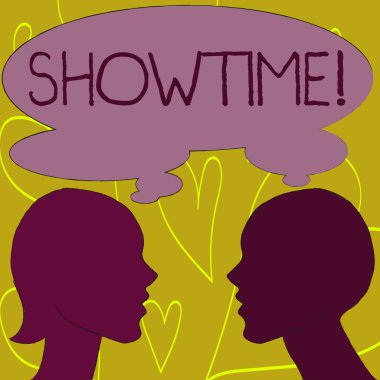 Showtime gösteren not yazma. Bir oyun Film konser Perforanalysisce olay başlaması planlanıyor zaman vitrine iş fotoğraf.