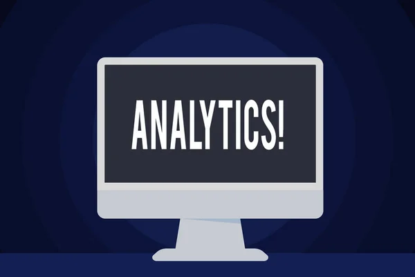 Κείμενο πινακίδα που δείχνει Analytics. Εννοιολογική φωτογραφία δεδομένα ανάλυσης χρηματοοικονομικών πληροφοριών έκθεση ταμπλό στατιστικών. — Φωτογραφία Αρχείου