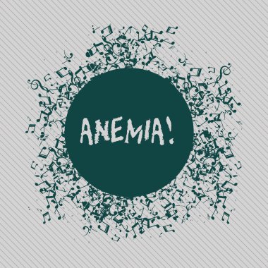 Kavramsal el anemi gösterilen yazma. İş fotoğraf metin Bloodlessness hastalığı ağır kan kaybı hastalık hasta demir eksikliği.