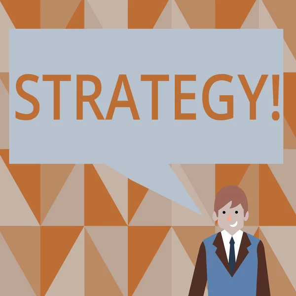 Schrijven van notitie weergegeven: van strategie. Zakelijke foto presentatie van de groep van ideeën gepland om succes te bereiken. — Stockfoto