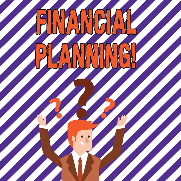 Szöveg jel mutatja a pénzügyi tervezés. Fogalmi fénykép számviteli tervezési stratégia elemzése. — Stock Fotó