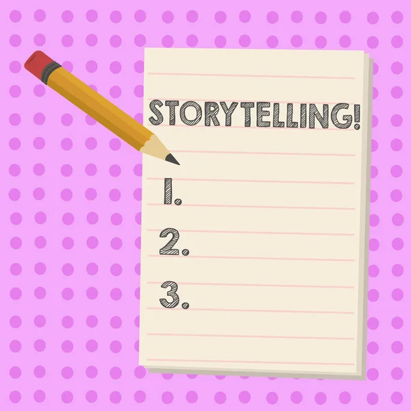 Uwaga: pisanie Wyświetlono opowiadanie. Biznesowe zdjęcie prezentujący mówić krótkie historie osobiste doświadczenia. — Zdjęcie stockowe