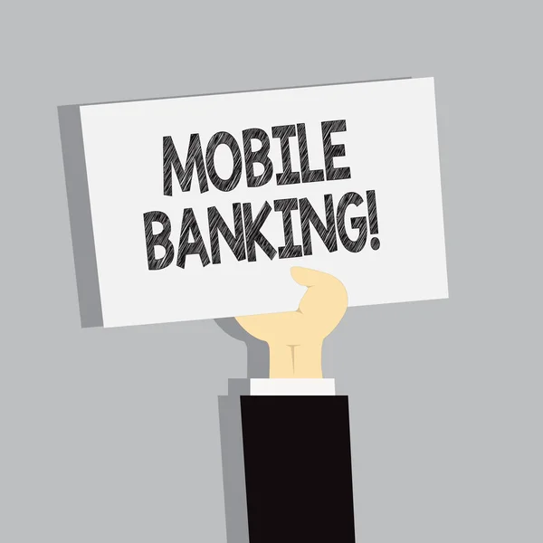 Word writing text Mobile Banking. Business concept for Online Money Payments and Transactions Virtual Bank. — Stock Photo, Image