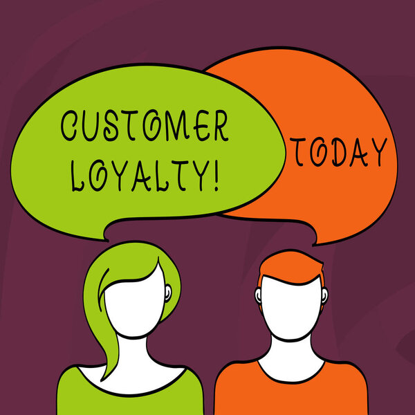 Word writing text Customer Loyalty. Business concept for Client Satisfaction LongTerm relation Confidence.