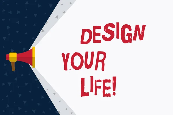 Szöveg írása Design Your Life szó. Üzleti koncepció a meghatározott tervek álmok életcélok átveszi az irányítást a teendők listája. — Stock Fotó